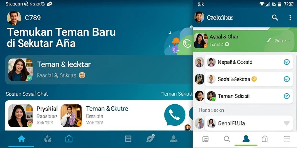 Tampilan antarmuka aplikasi C789 yang sederhana dan menarik.