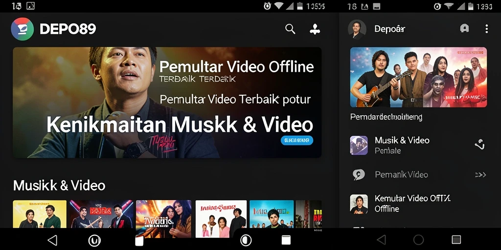Tampilan antarmuka DEPO89 yang intuitif dan bersih.