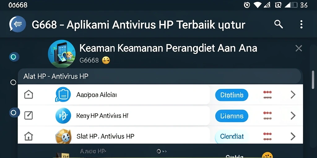 Tampilan antarmuka G668 yang simple dan fungsional untuk keamanan HP.
