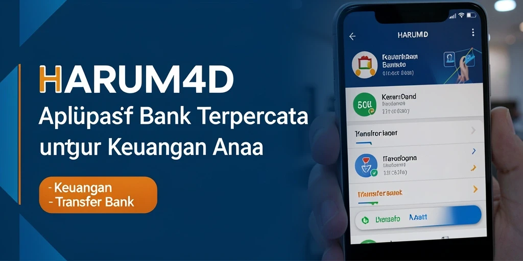 Tampilan antarmuka pengguna aplikasi Transfer Bank HARUM4D yang modern dan sederhana.