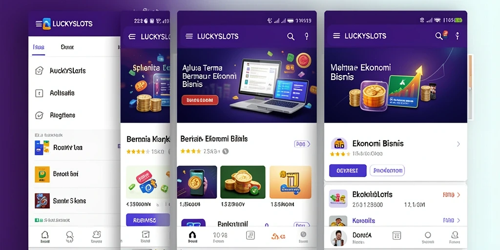 Tampilan antarmuka LUCKYSLOTS yang informatif dan modern.